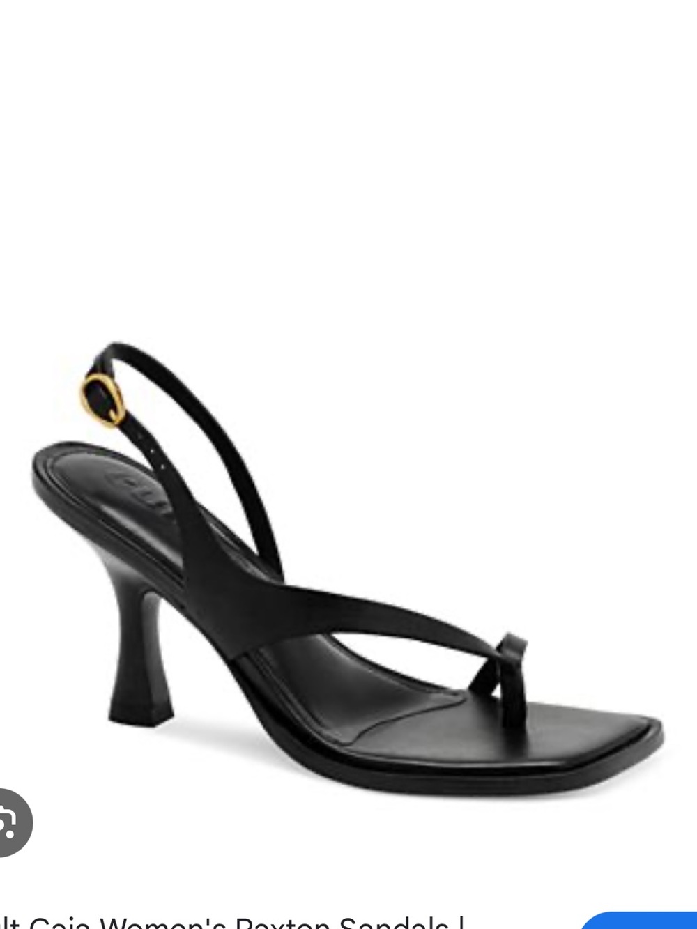 cult gaia Paxton Black Slingback Square-Toe Heeled Sandals